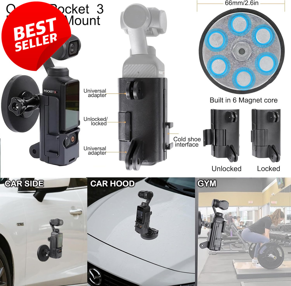 DJI Osmo Pocket 3 Accessories Kit Case Tripod Mount Strap Screen Protector - US