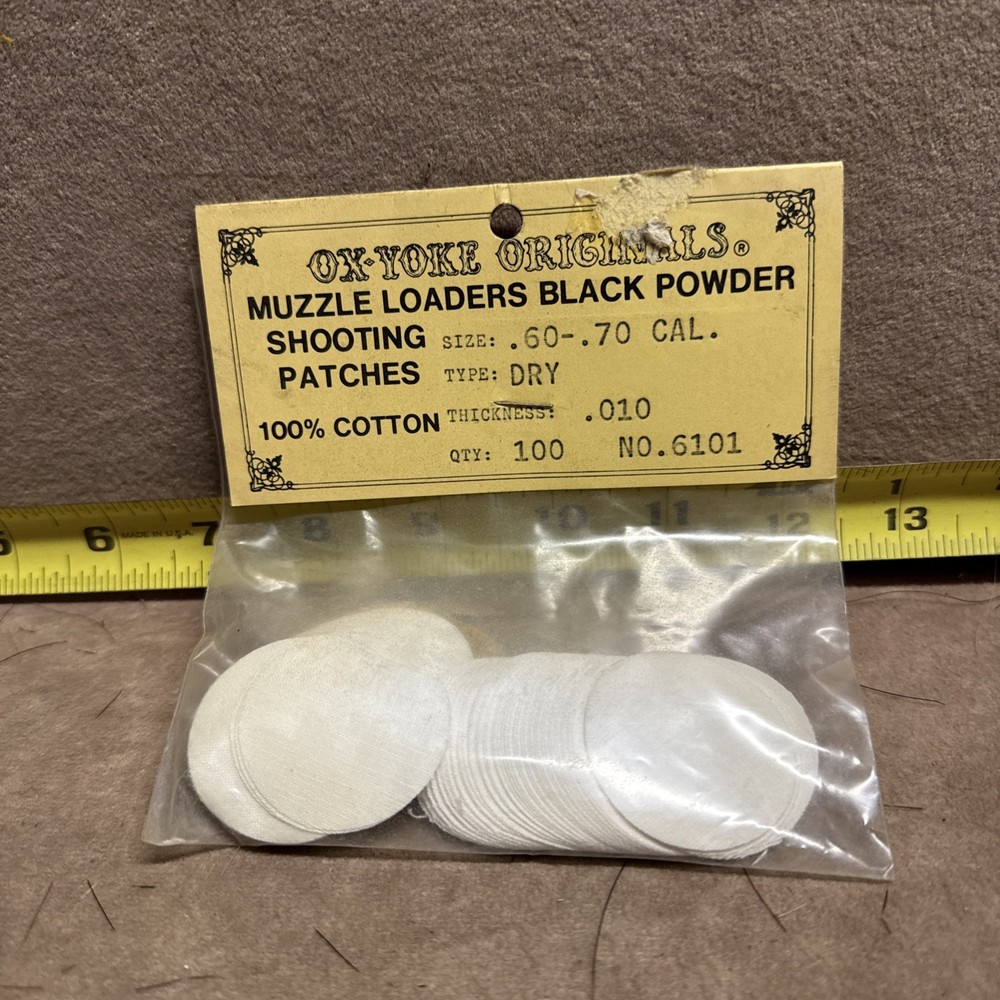 Muzzle Loader Black Powder Shooting Patches .60-.70 Cal .010 Th
