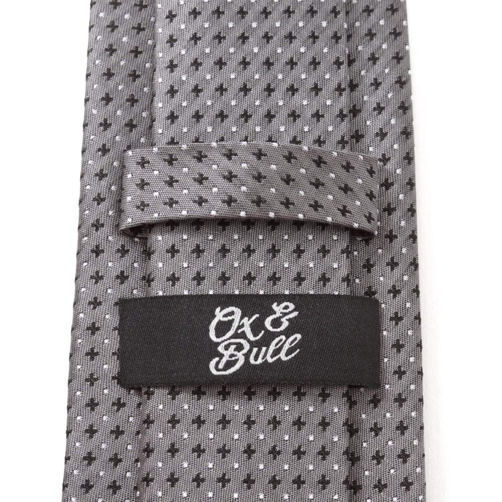 Gray Cross Dot-Men's Tie