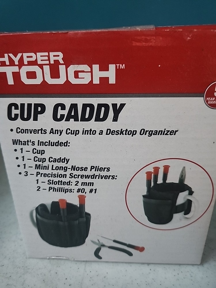 New In Box Hyper Tough Cup Caddy Desktop Organizer ( Cup & Tools Included )
