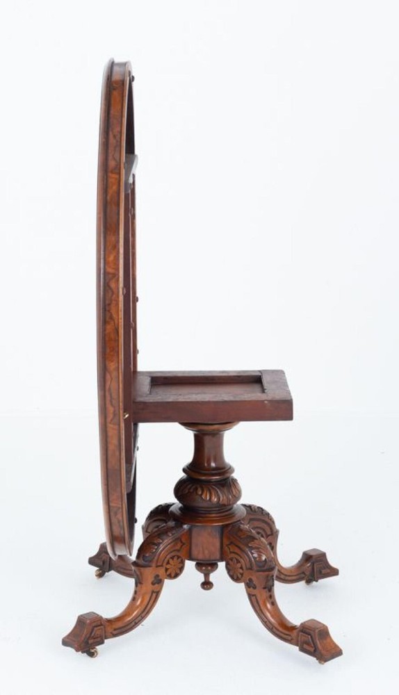 Victorian Loo Table Centre Burr Walnut 1860