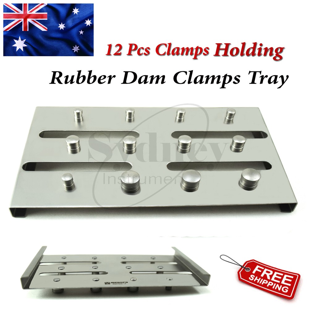 Endodontic Rubber Dam Instruments Restorative Clamps Holding Tray Lab Tools