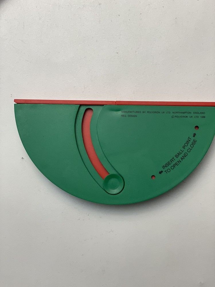 Vintage Polydron Protractor 1989 England Original package with instructions
