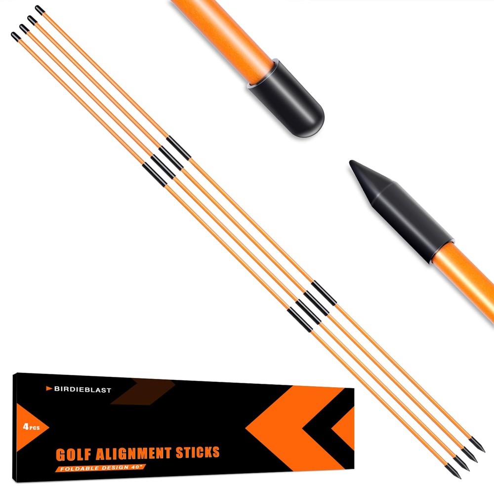 Professional 2 or 3 or 4 Pack Collapsible Golf Alignment Sticks, Premium 40" ...