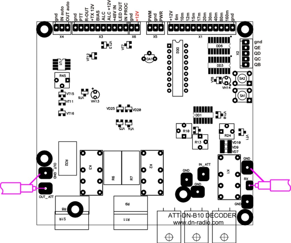 ATT-DN-B10 it band decoder, sequencer, protection amplifier, ATT.