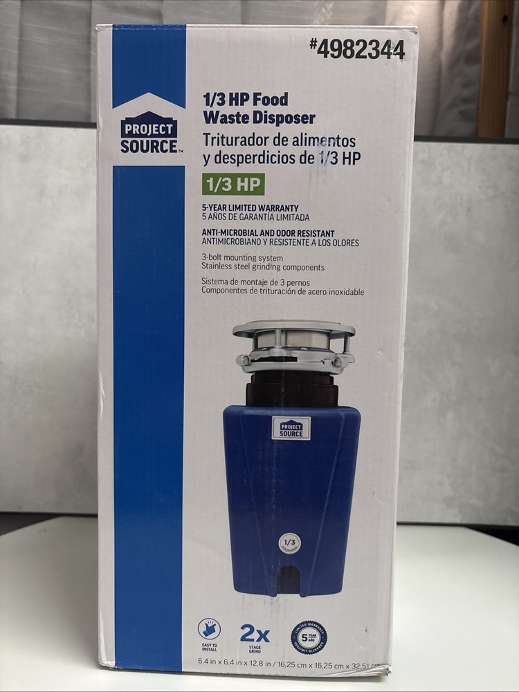 Project Source Continuous Feed 1/3-HP Corded Garbage Disposal