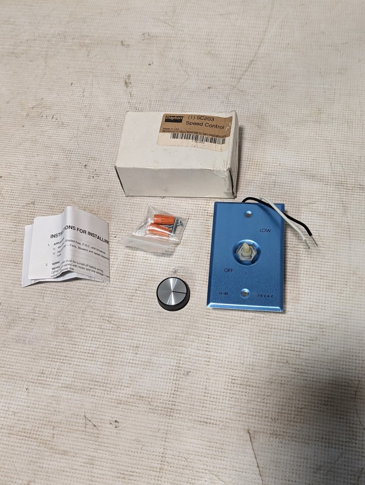 Dayton 5C203 speed control