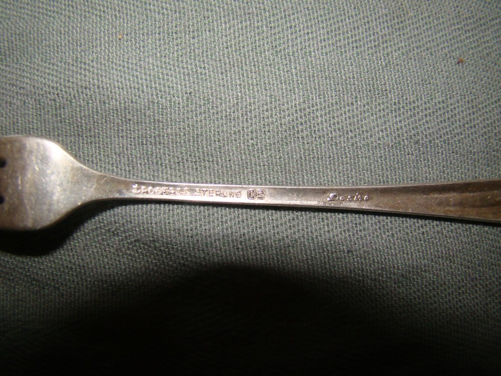 INTERNATIONAL TRADITION STERLING SILVER DESIRE COCKTAIL FORK NO MONOGRAM