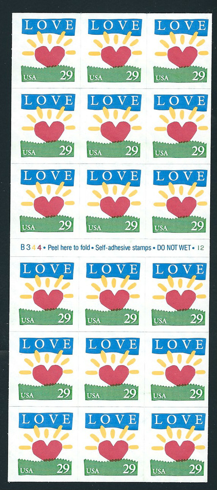Scott #2813...29 Cent...LOVE...Booklet of 18
