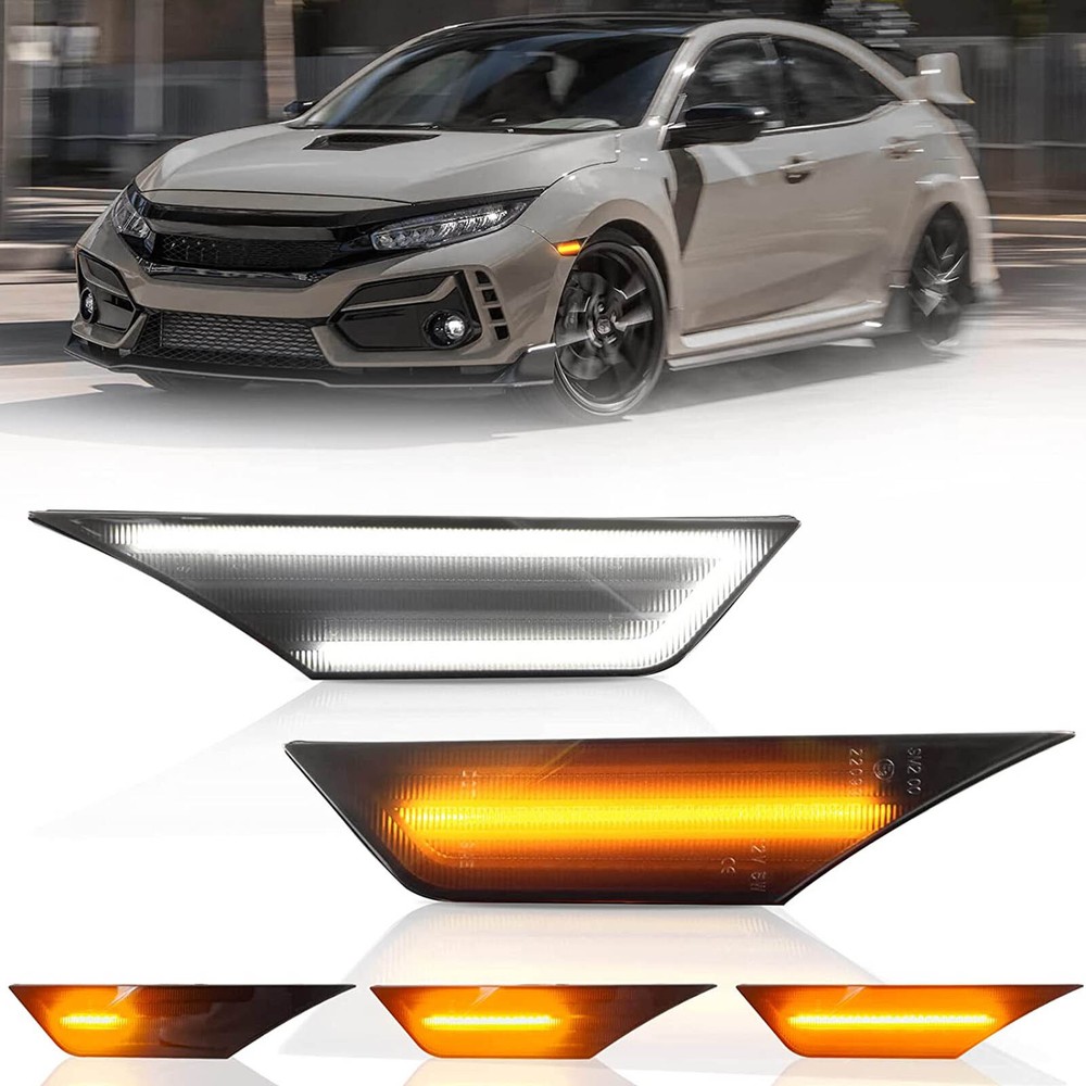 Switchback Side Marker Front Bumper DRL Light for Honda Civic 2016- 2021 Civic