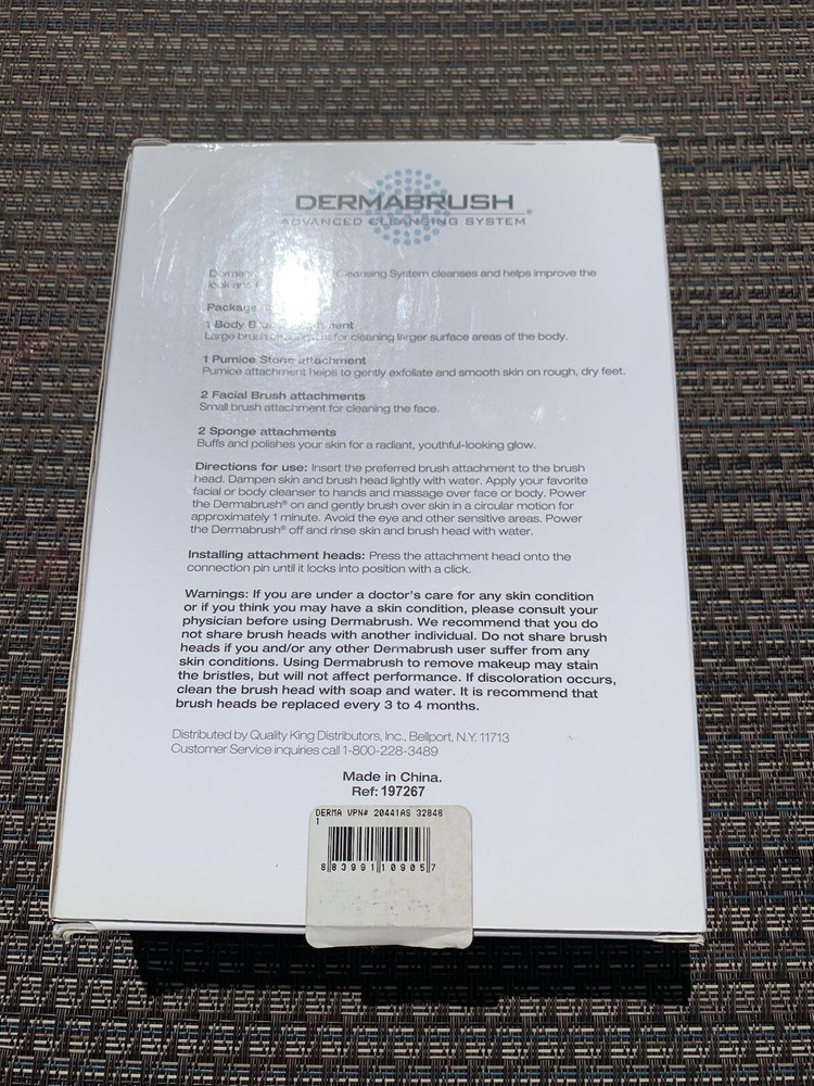 Dermabrush Advanced Replacement Cleansing System 6 Attachments New (I)