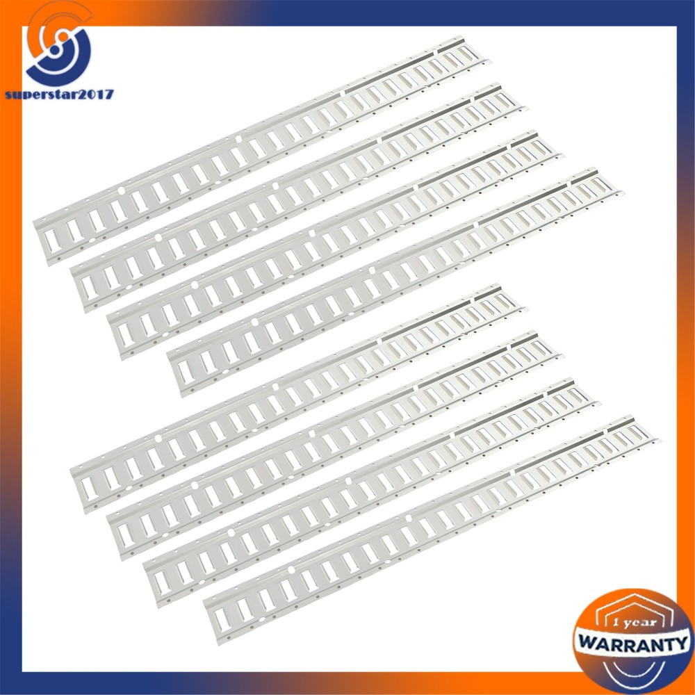 8 Pack 4' E Track Tie Down Rail Kit 2000 lbs Galvanized Steel For Vans Trailers