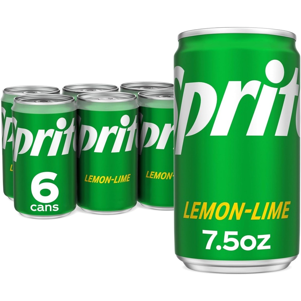 Lemon Lime Soda Soft Drinks, 7.5 fl oz, 6 Pack