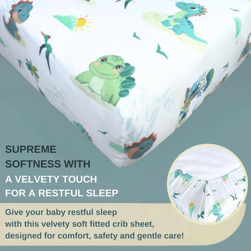 TrenD'lay 4 Piece - Includes Comforter, Fitted sheet, Crib skirt Multi Color