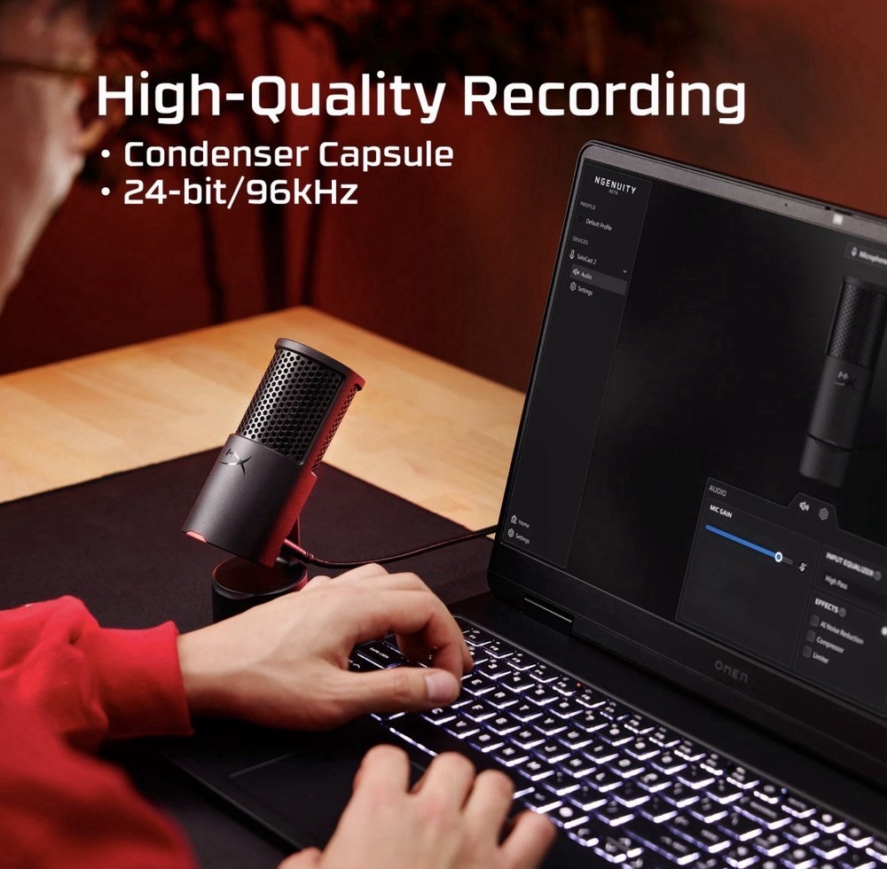 *Brand New* Black HyperX SoloCast 2 – USB Microphone