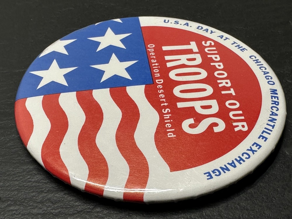 2 1990 OPERATION DESERT SHIELD SUPPORT OUR TROOPS PINS M209