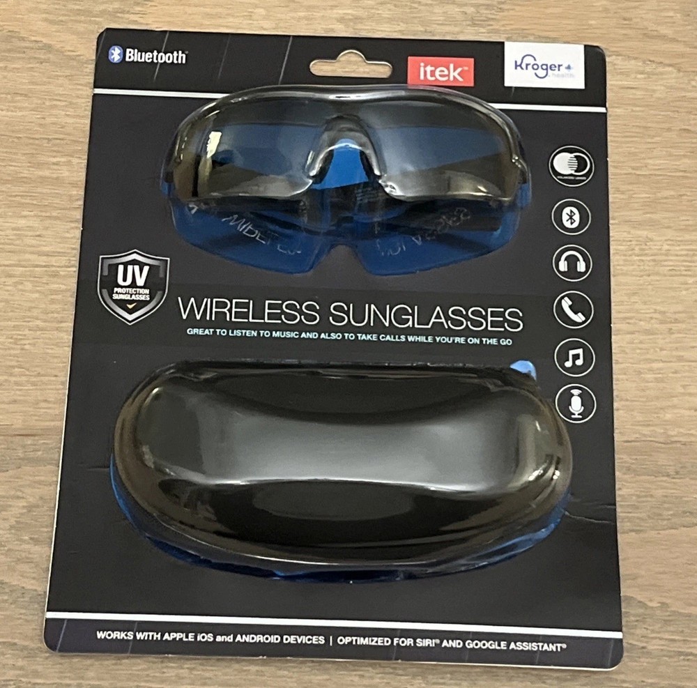 Itek Smart UV Protect Sunglasses Bluetooth  Android iPhone Siri Wireless  BadPkg