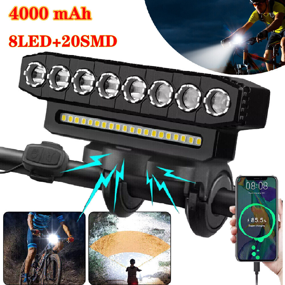Super Bright Bicycle Front Headlight LED Bike Light USB Rechargeable Waterproof