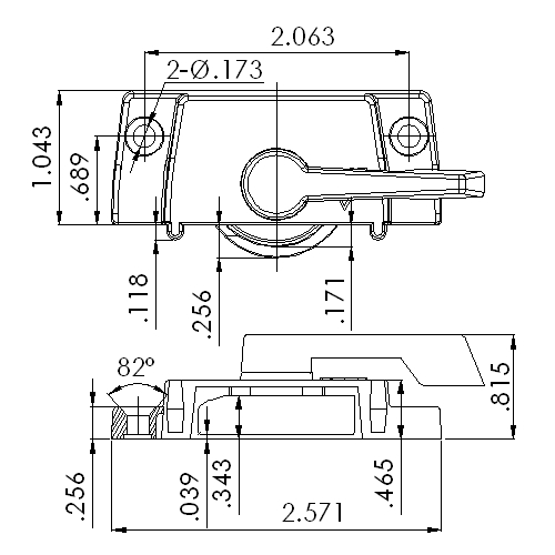 Window Sash Lock 3522WHITE