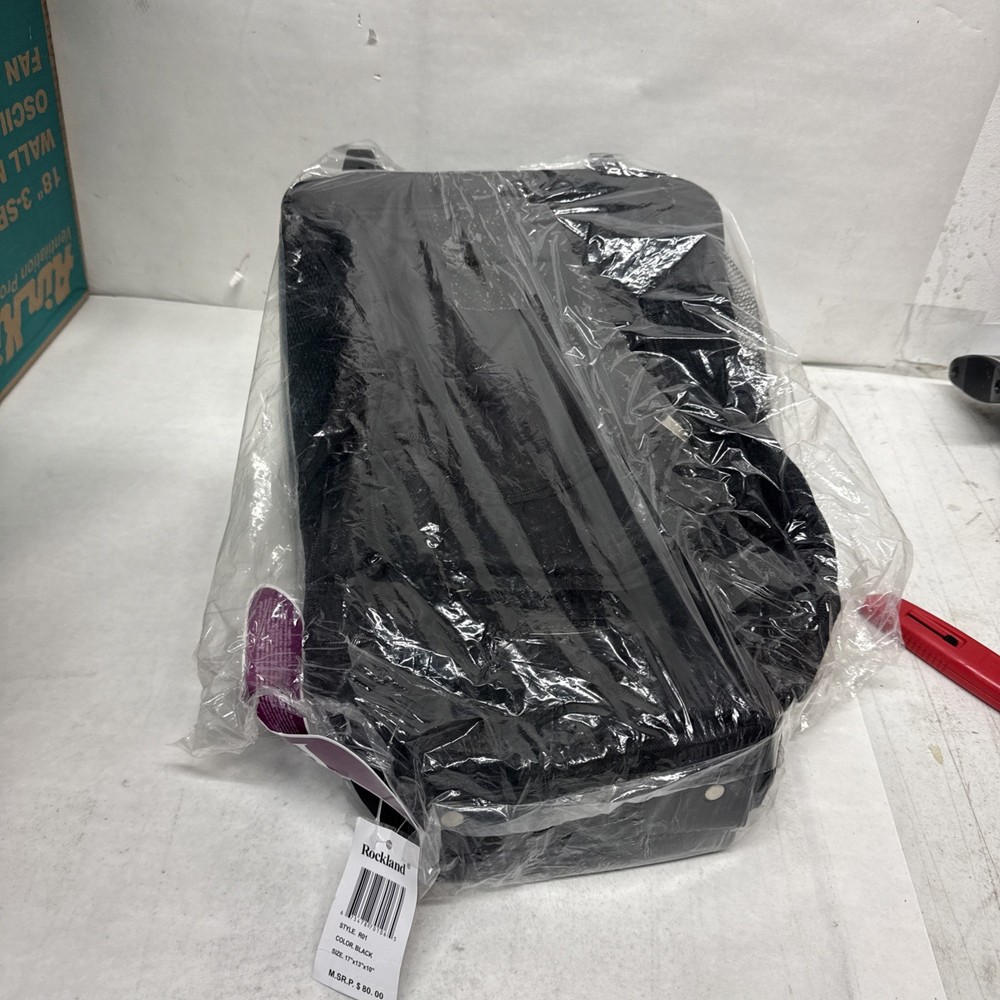 Rockland Double Handle Rolling Backpack, Black, 17-Inch One Size, BLACK