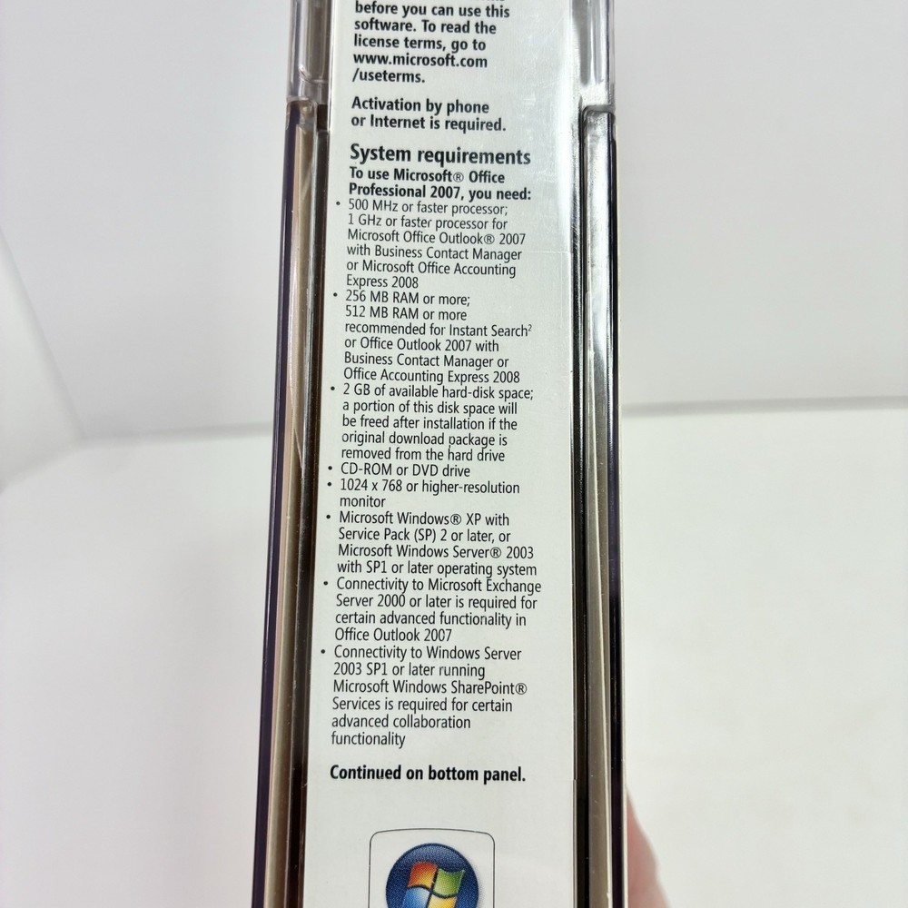 Microsoft Office Professional 2007 For Windows w/ Product Key, Academic Use Only