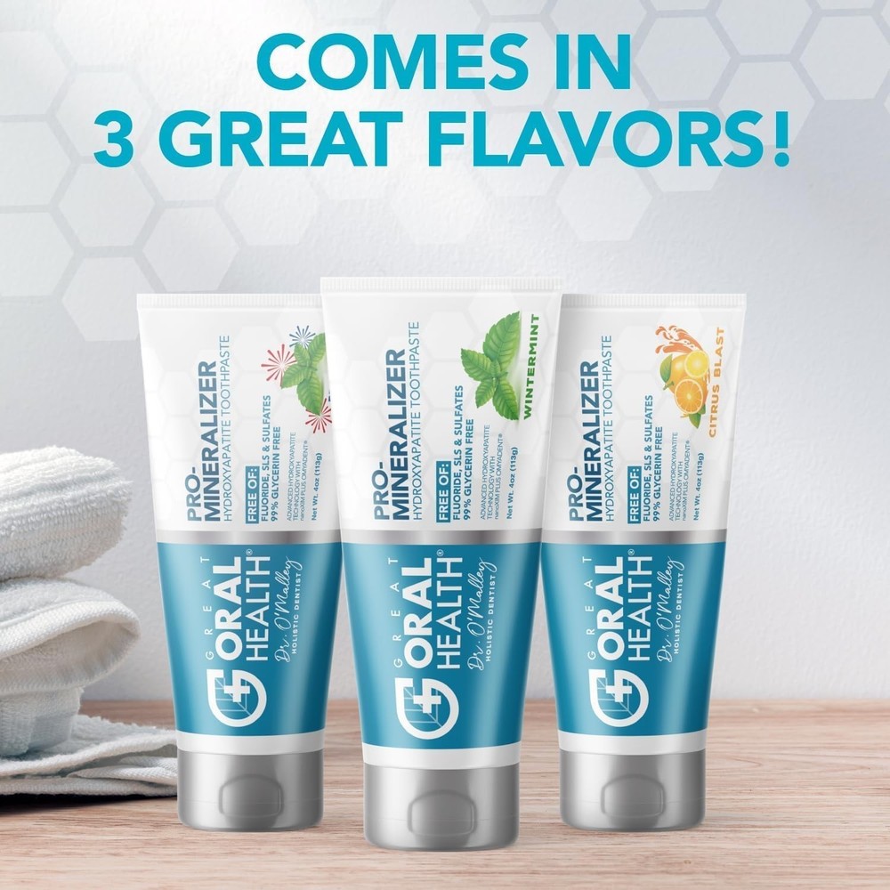 Nano hydroxyapatite Toothpaste Fluoride-Free, Pro Mineralizer Toothpaste - 4 Oz