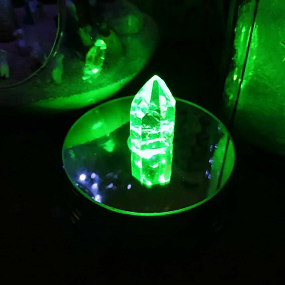 7 Colour LED Light Base Stand Holder Multi Colour For Crystal Ornament Display