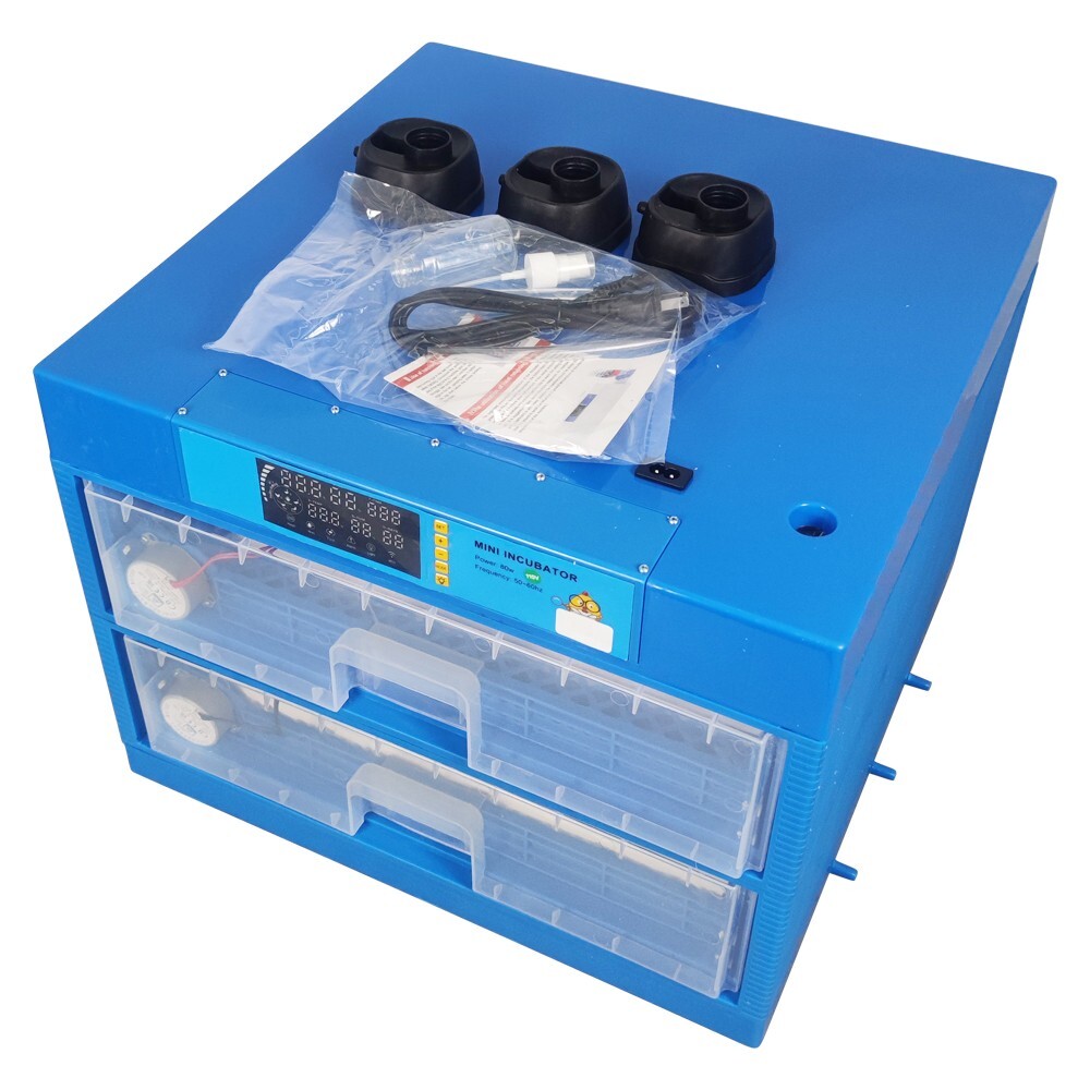 Egg Bird Incubator Automatic 128 Egg Turning Poultry Hatcher Breeder Drawer Type