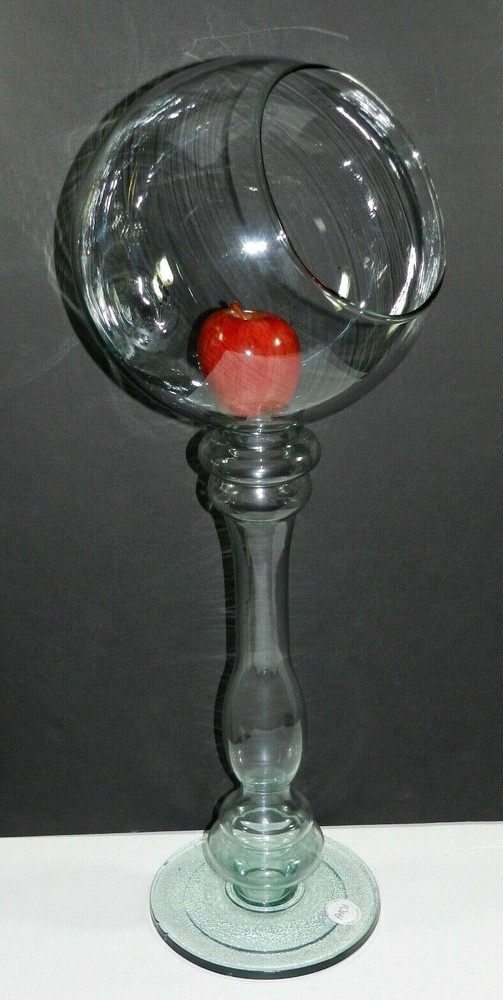 Slant Glass Bowl Pedestal Stand