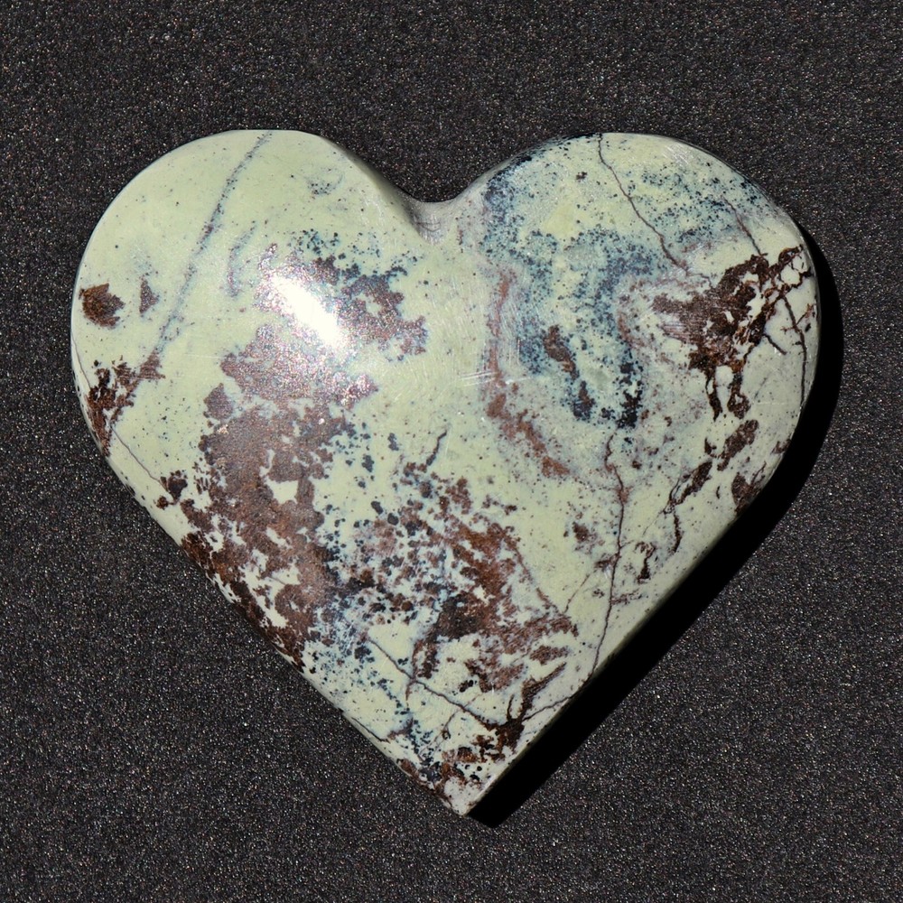 Polished Serpentine / Sphalerite Heart (SER201)