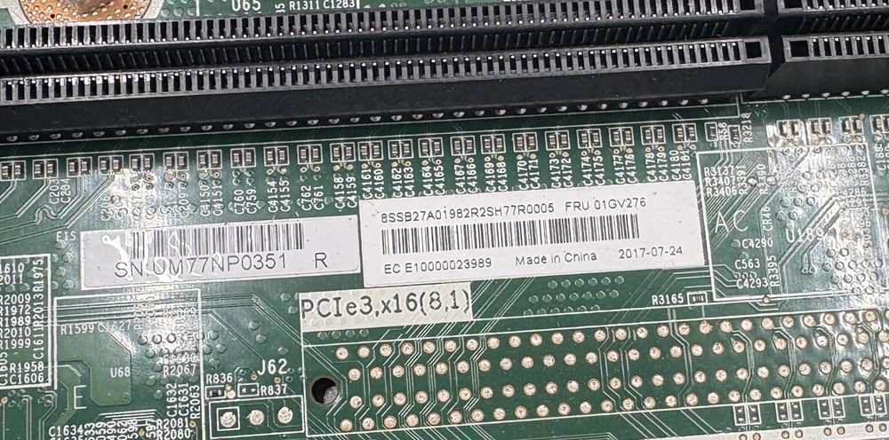 GENUINE IBM LENOVO SYSTEM BOARD THINKSYSTEM SR630 / 01GV276