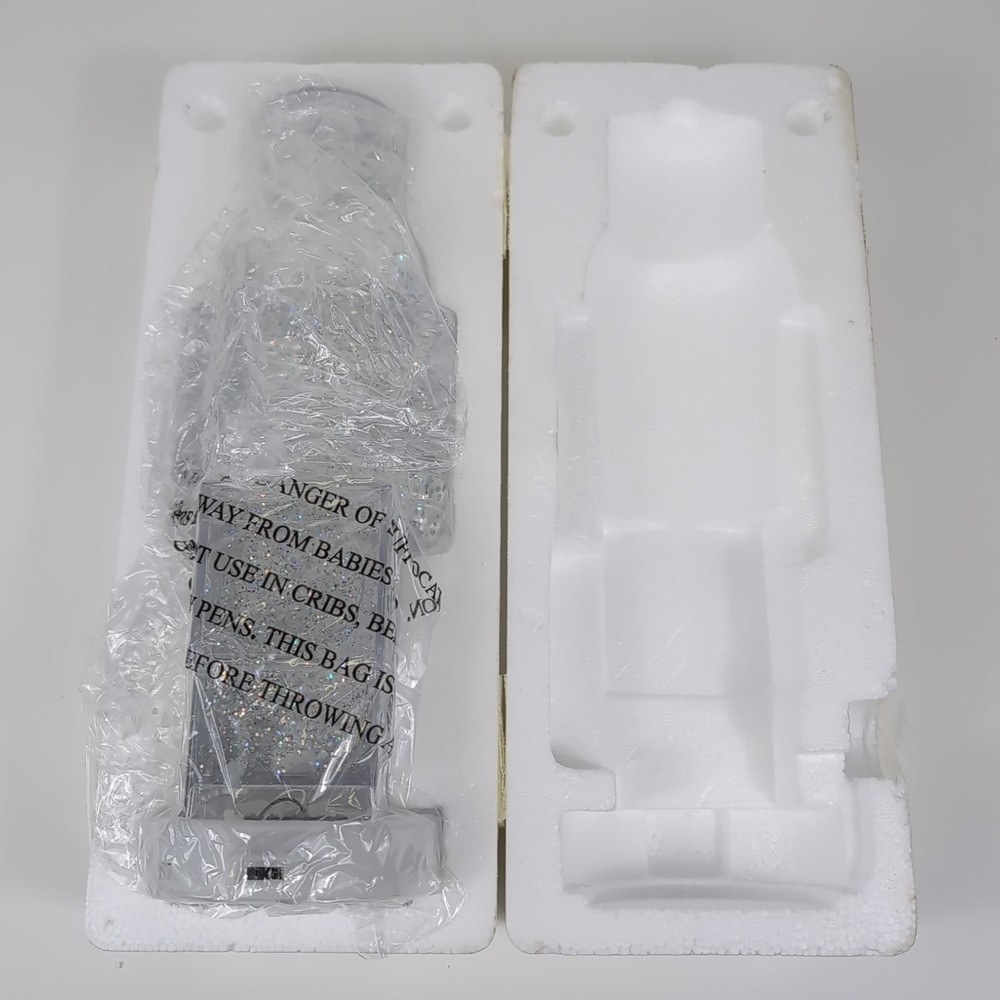 Large 12" Nutcracker LED Acrylic Glitter Motion Globe Light Table Mantel Holiday