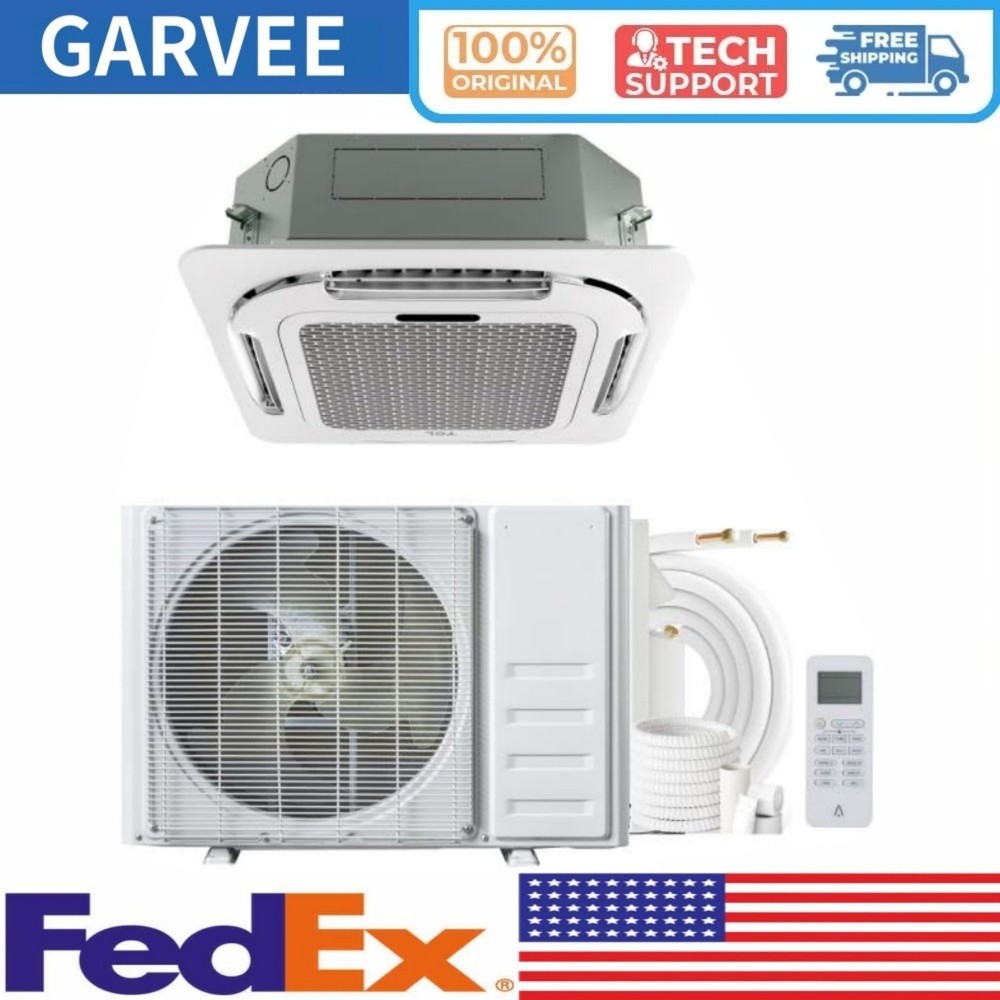 🔵12000 BTU Ceiling Cassette Mini Split AC Cooling&Heating Ceiling Air Condition