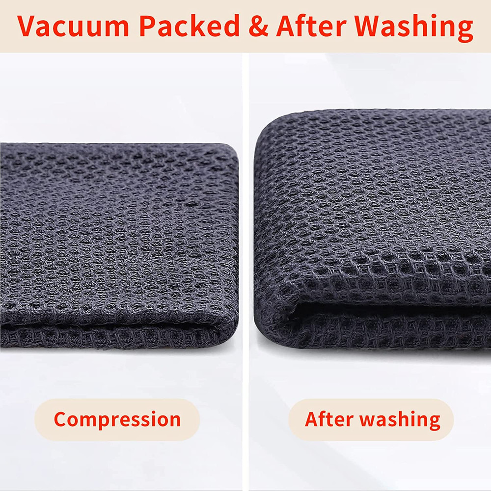 100% Cotton Waffle Weave Kitchen Dish Cloths, Ultra Soft Absorbent Quick Drying