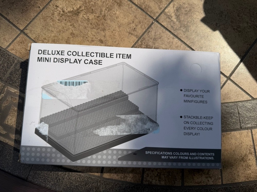 Acrylic Stackable Display Case NO.10705 Clear Black for Miniatures Collectibles