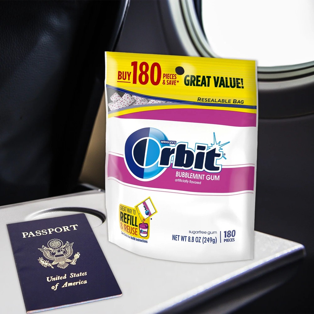 pack Orbit Bubblemint Sugar Free Chewing Gum Value Pack Ct Bag