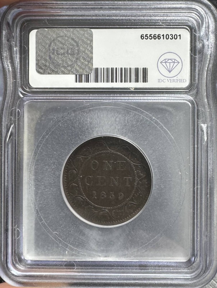 1859 Canada Bronze CENT ICG VF-20 IDC Verified