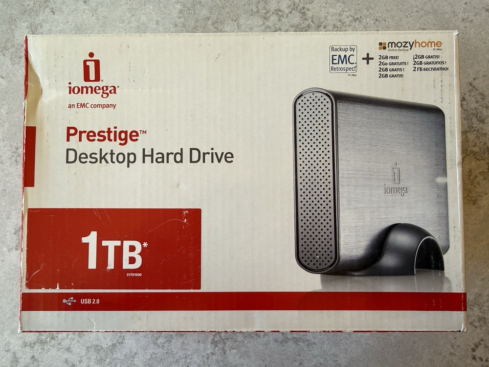 IOMEGA Prestige Desktop External Hard Drive 1TB