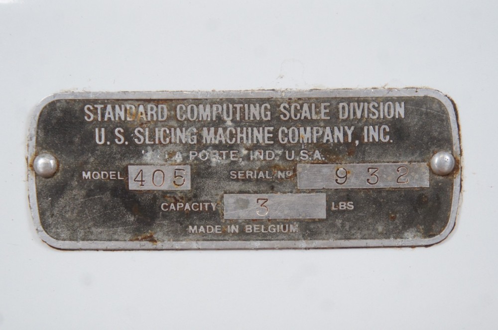 Belgian Berkel Broadweigh No 405 Standard Computing 3lb Weight Scale 21"