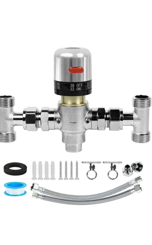 Adjustable Temperature Sensor Valve Kit for Instant Hot Water Recirculating Syst