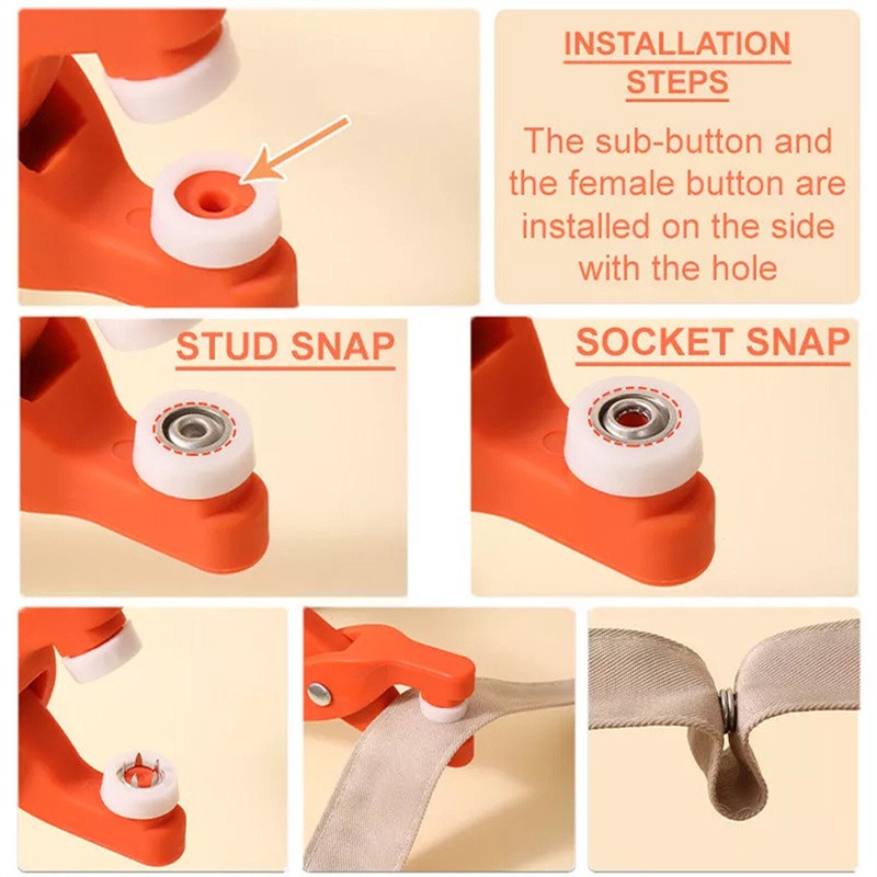 Five Claw Locking Button With Pliers Clothing Fabric Sewing Tools