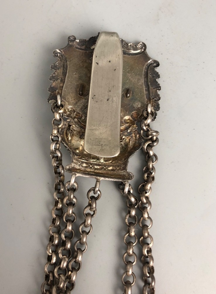 Victorian Commemorative Silver Plated Chatelaine c1880 ALZX