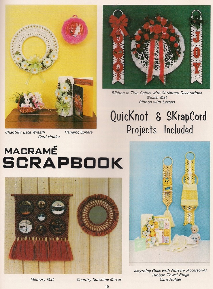 Towel Rings & Wall Decor Patterns Craft Book:#PD1151 Macrame Scrapbook