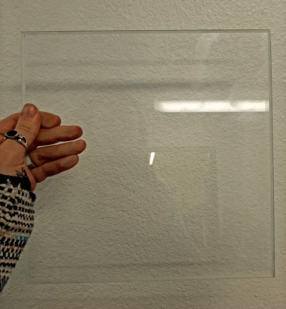 10" 8mm Square Beveled Glass