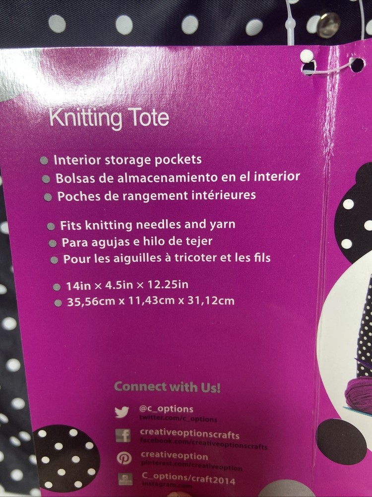 Creative Options knitting tote