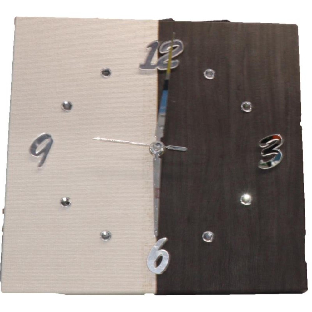BLACK PLYWOOD WALL CLOCK 30948 35CM
