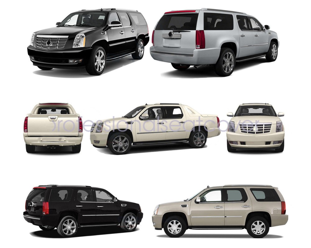 Driver & Passenger Replacement Seat Cover Black For 2007-2014 Cadillac Escalade