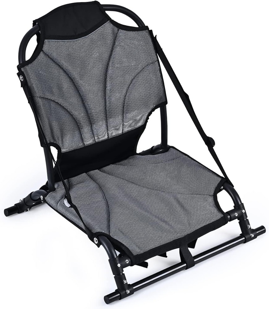 Folding Kayak Seat Breathable for Inflatable Kayak w/ Back Support Adjustable