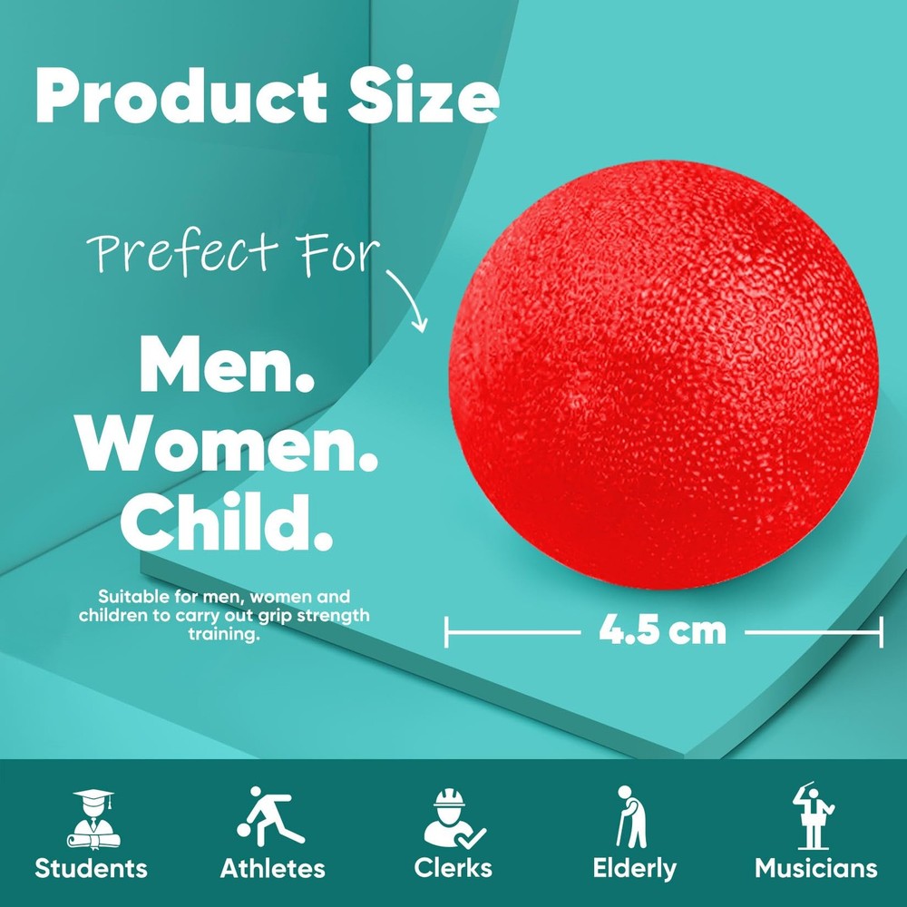 Hand Exercise Balls, Stress Relief Ball, Physical Therapy Different Resistanc.