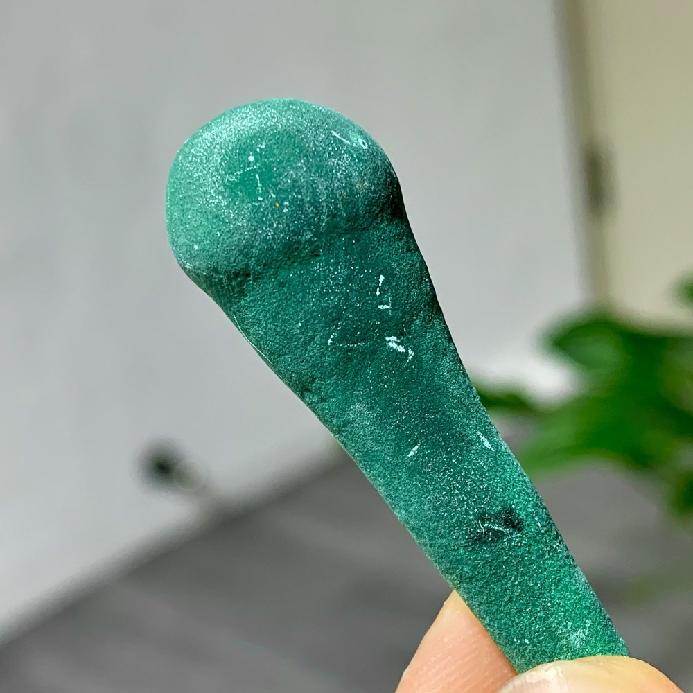16G Natural Columnar Malachite transparent cluster rough mineral sample